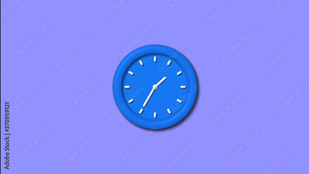 3d wall clock icon on blue light background,Clock icon 3d wall clock icon on blue light background,Clock icon