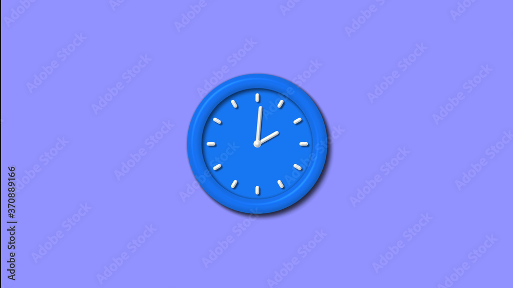 12 hours 3d wall clock isolated,Counting down clock icon