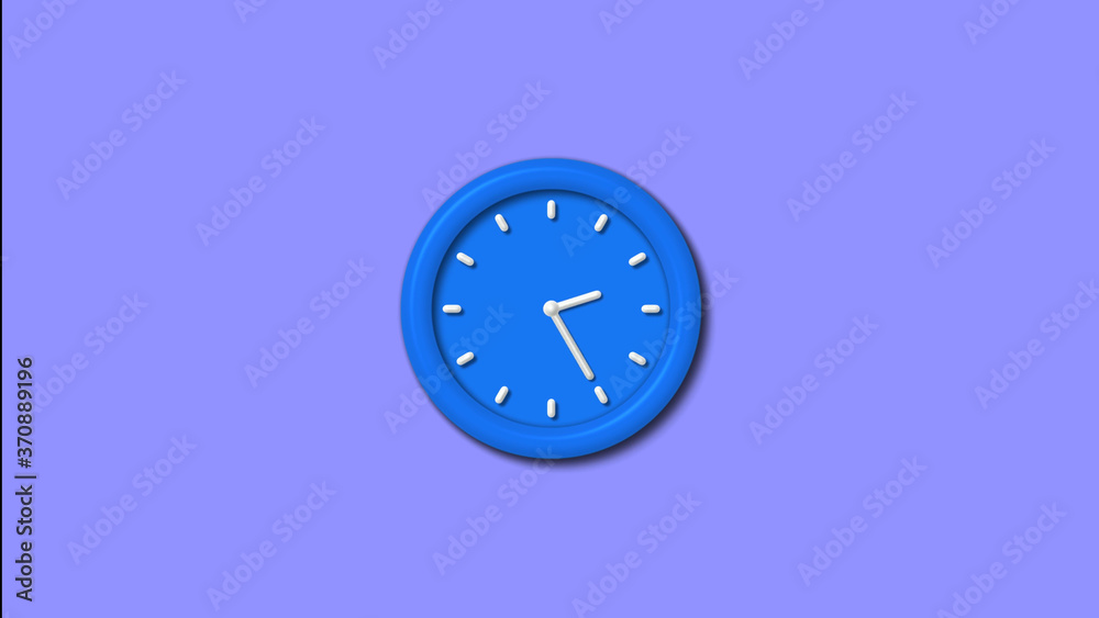 12 hours 3d wall clock isolated,Counting down clock icon 12 hours 3d wall clock isolated,Counting down clock icon