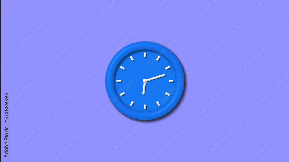 12 hours counting down 3d wall clock icon on blue light background,Clock icon 12 hours counting down 3d wall clock icon on blue light background,Clock icon