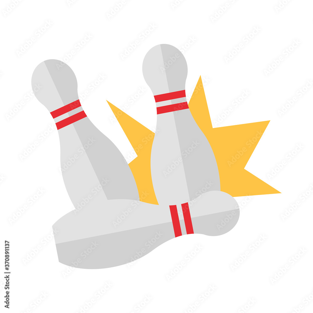 bowling machine picks pins game recreational sport flat icon design bowling machine picks pins game recreational sport flat icon design