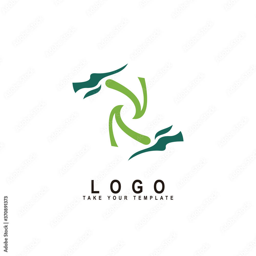 dragon logo, fantasy animal design template