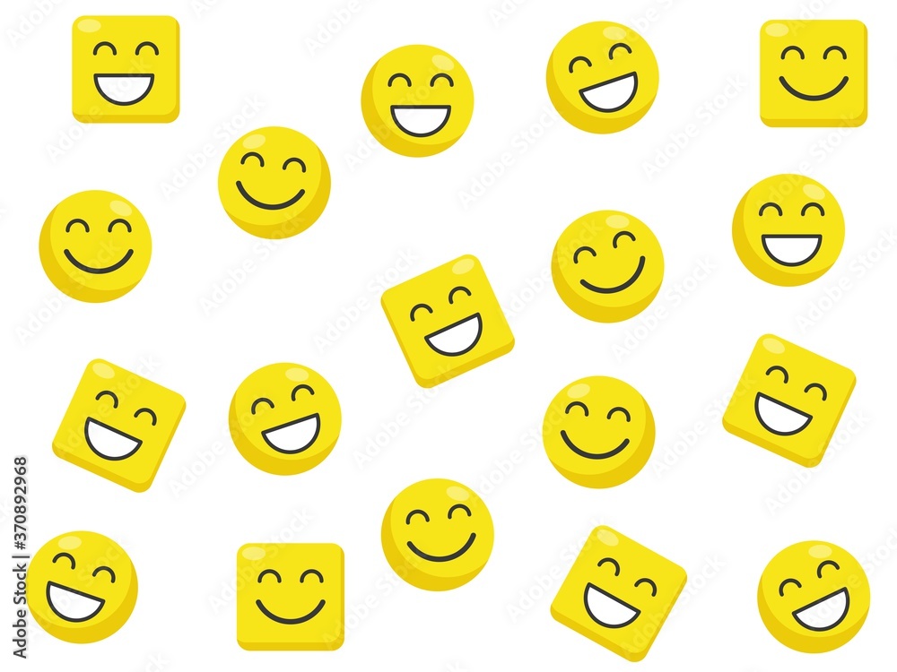 Smile yellow balloons background vector Smile yellow balloons background vector