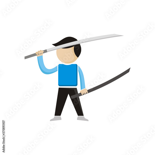 people carry swords - vector