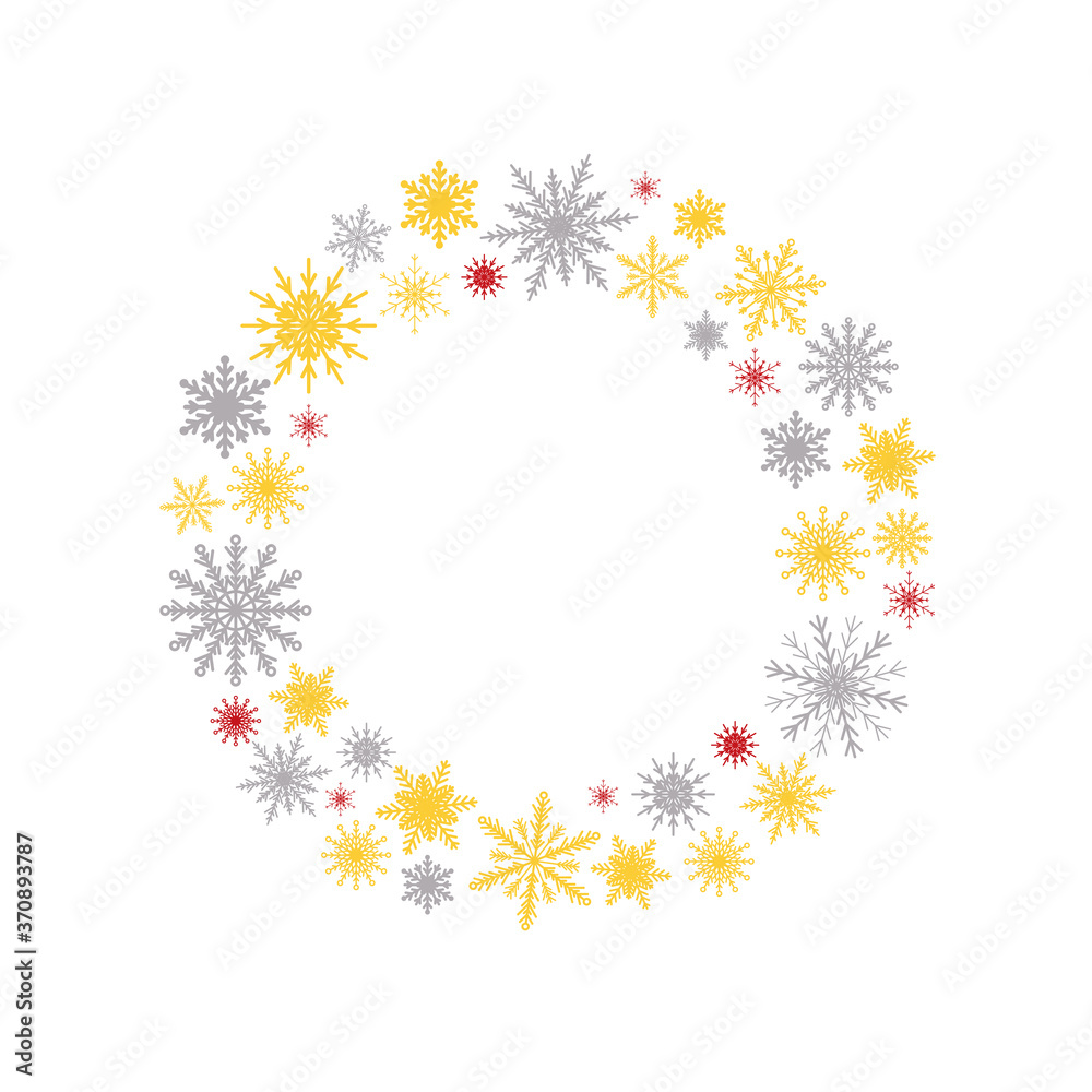 Vector banner for Christmas, New Year, snowflakes