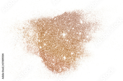 Background with gold glitter on white background for your design