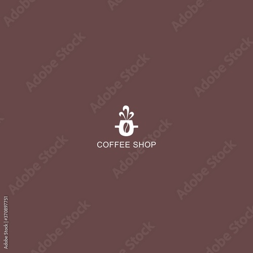 Coffee shop logo. Simple natural home logo design, cafe or restaurant logo, coffee and tea shop for business.