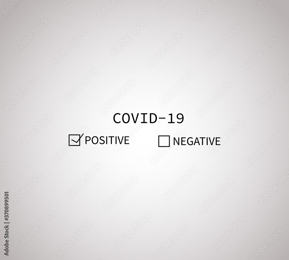 Test tube with blood sample for COVID-19, Coronavirus test. Positive test result Coronavirus Covid-19. Vector illustration. Test tube with blood sample for COVID-19, Coronavirus test. Positive test result Coronavirus Covid-19. Vector illustration.