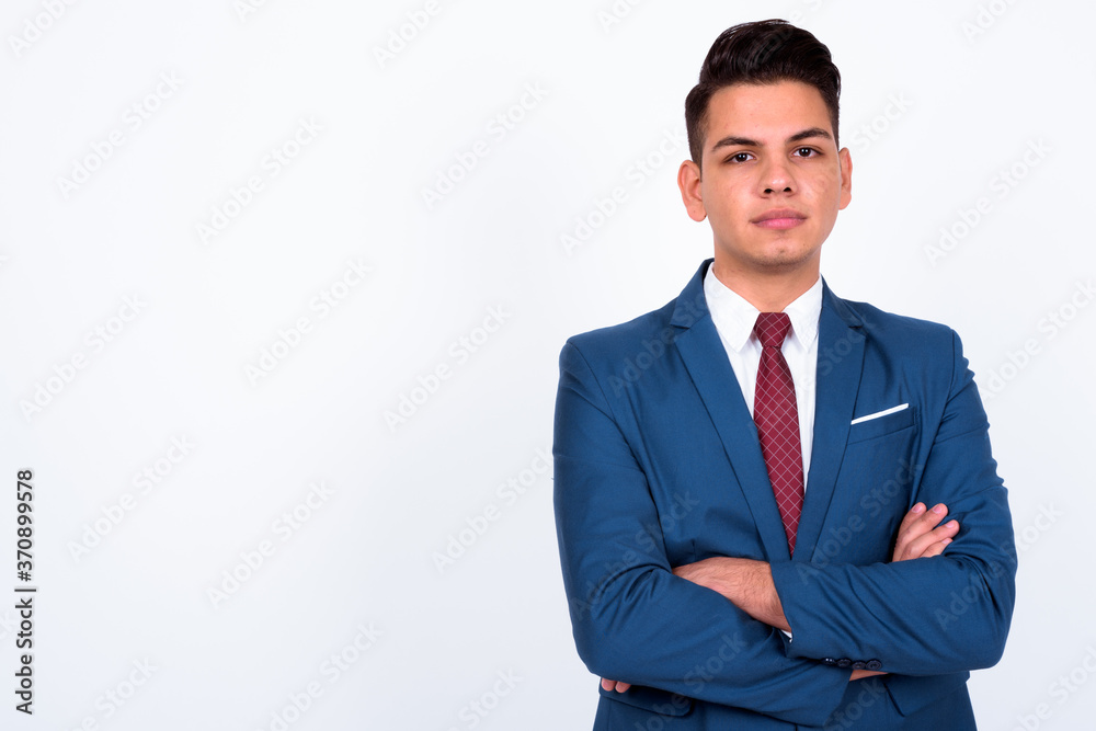 Portrait of young handsome multi ethnic businessman in suit Portrait of young handsome multi ethnic businessman in suit