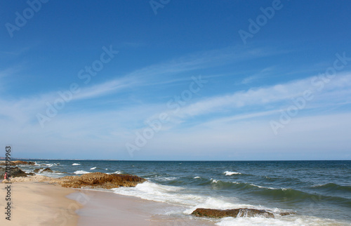 View of Bai Da Ong Dia Beach in a sunny day  Mui Ne  Vietnam