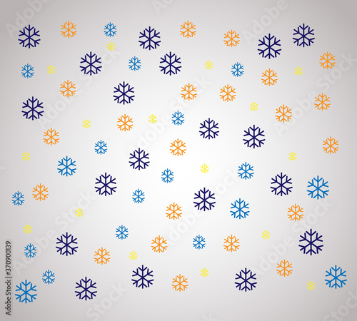 seamless snowflakes pattern and background vector illustration