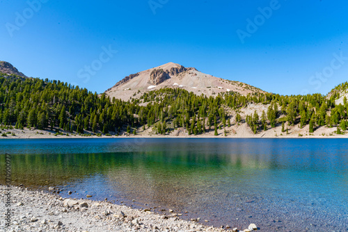 Lassen Volcanic National Park Landscape, Located at Northern California, pass the city of Redding. 