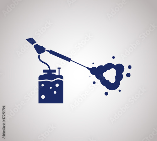 Spraying Anti-Bacterial Sanitizer Spray icon,Sanitizer Dispenser icon, infection control concept. Sanitizer to prevent colds, virus, Coronavirus, flu. Spray bottle. Alcohol spray icon. 