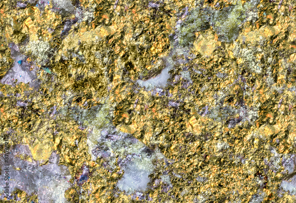 bright gold chalcopyrite seamless texture macro