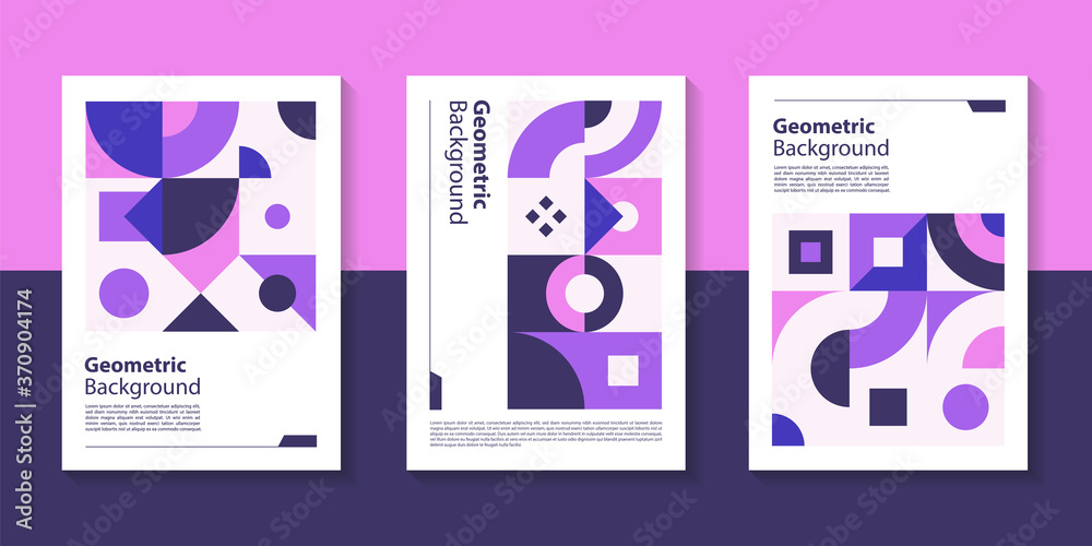 Modern geometric poster background design with abstract shape.