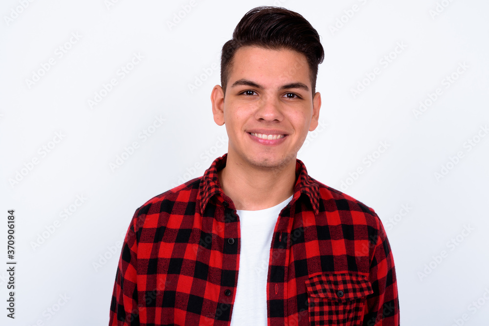 Portrait of happy young handsome multi ethnic hipster man Portrait of happy young handsome multi ethnic hipster man