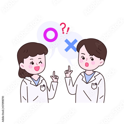 OX 남녀 의사 캐릭터