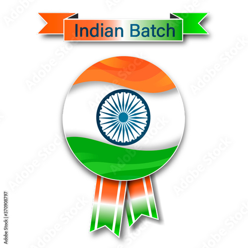 Indian Flag Badge in Tricolor
