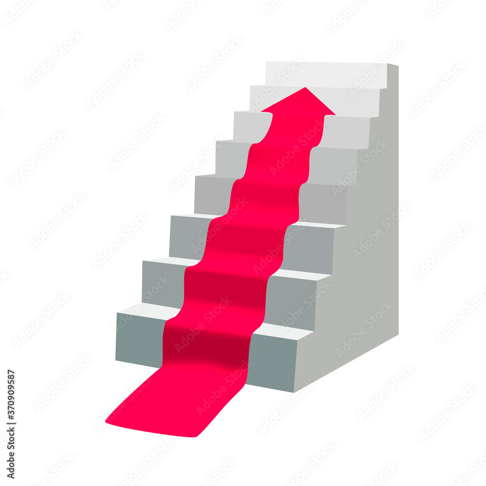 Career ladder and tape index. Vector illustration Career ladder and tape index. Vector illustration