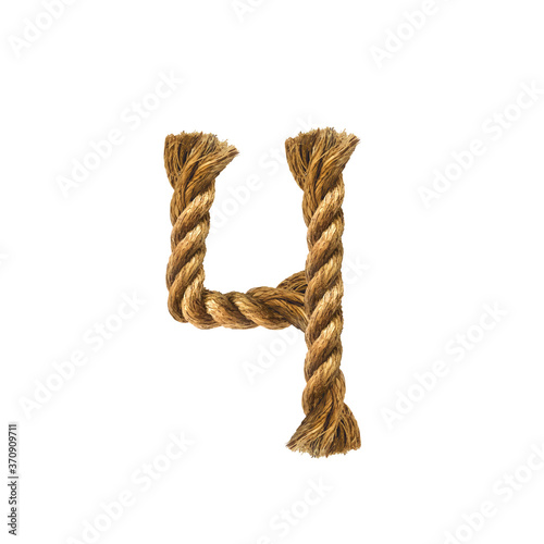 Rope number four. Vector illustration