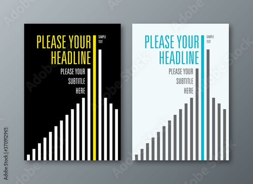 Vector template book cover or corporate business brochure. Minimalistic annual report flyer design. Presentation booklet cover