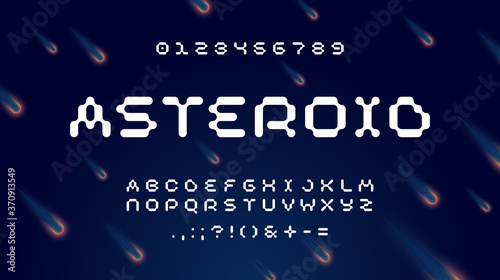 Asteroid Space Alphabet Font