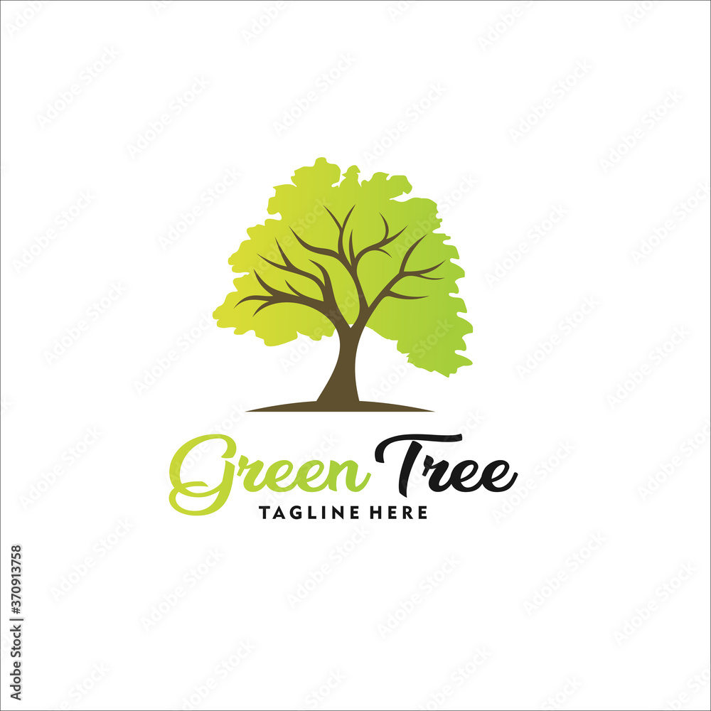 tree logo design silhouette icon vector