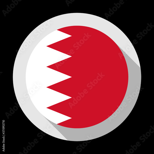 round icon with bahrain flag, isolated on black background