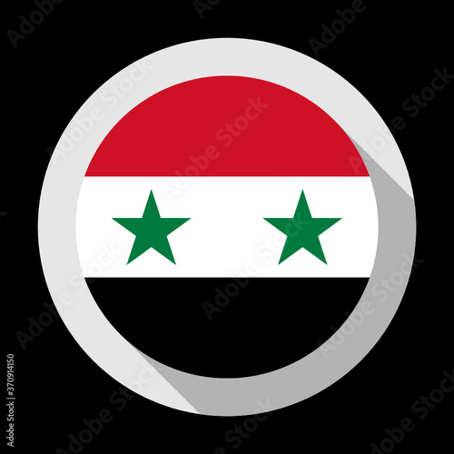 Free Download round icon with syria flag, isolated on black background - GFXLoad