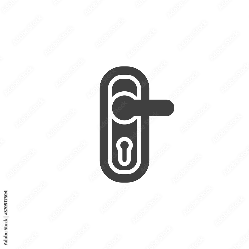 Door handle vector icon. filled flat sign for mobile concept and web design. Door handle with keyhole glyph icon. Symbol, logo illustration. Vector graphics Door handle vector icon. filled flat sign for mobile concept and web design. Door handle with keyhole glyph icon. Symbol, logo illustration. Vector graphics
