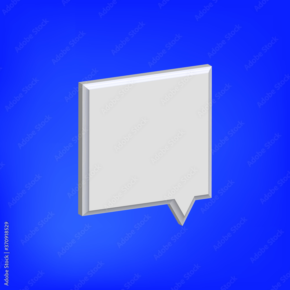 3d rendering isometric vector of social media notification icon. Realistic talk symbol