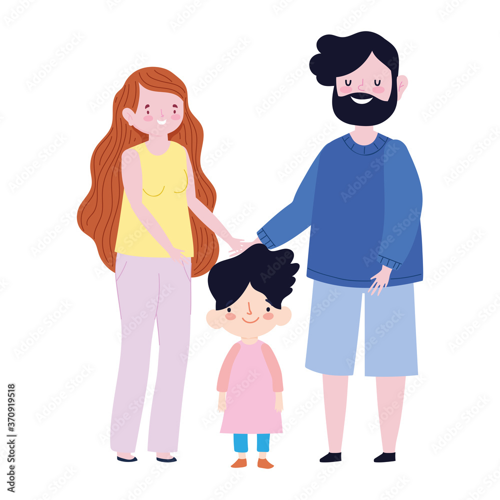 family mother father and son together member cartoon character family mother father and son together member cartoon character