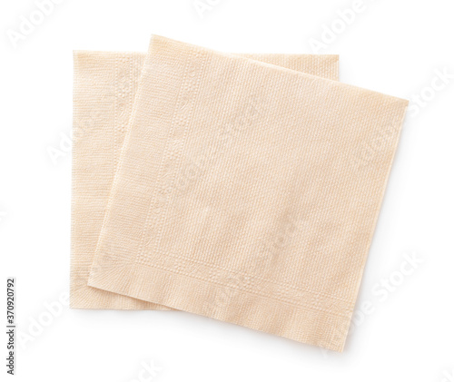 Paper napkins on a white background