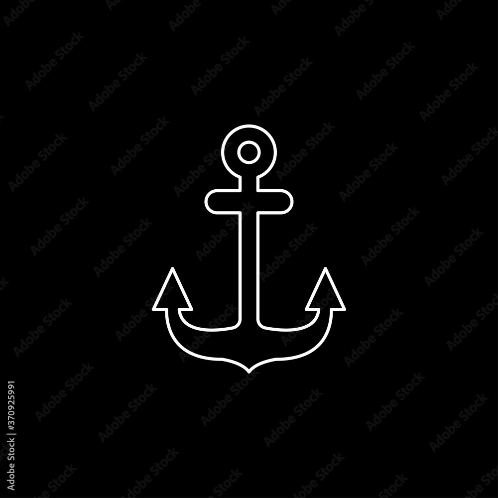 Anchor icon. Anchored flat vector icon for apps and websites Anchor icon. Anchored flat vector icon for apps and websites