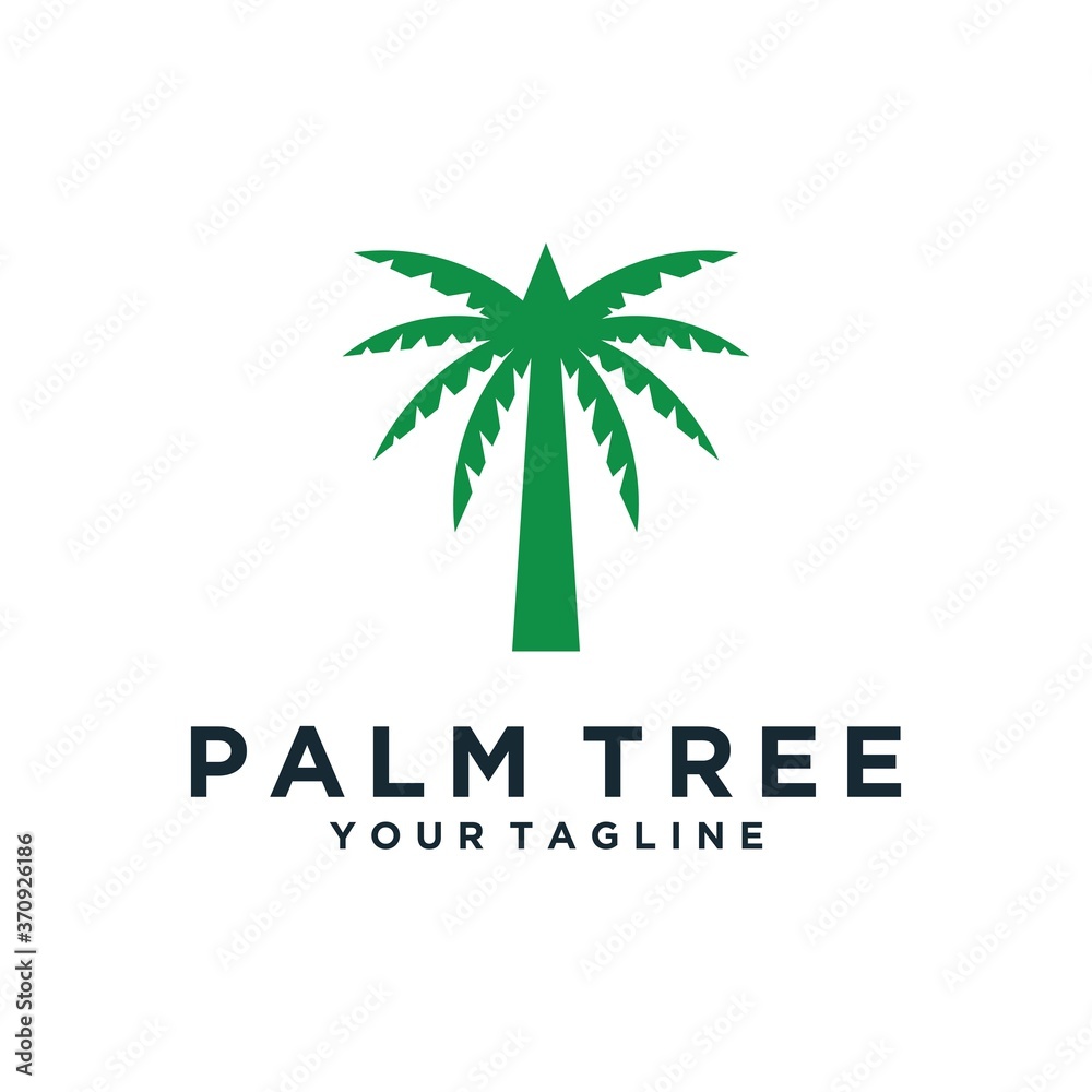 coconut tree logo vector design template