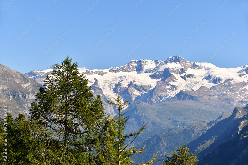 Monterosa seen from the Gressoney valley