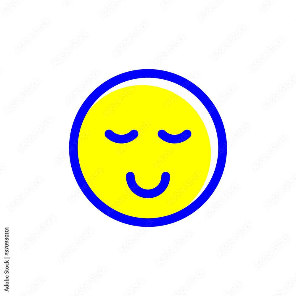 emoji icon face yellow and blue line vctor eps emoji icon face yellow and blue line vctor eps