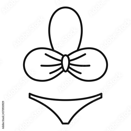Elastic swimsuit icon. Outline elastic swimsuit vector icon for web design isolated on white background