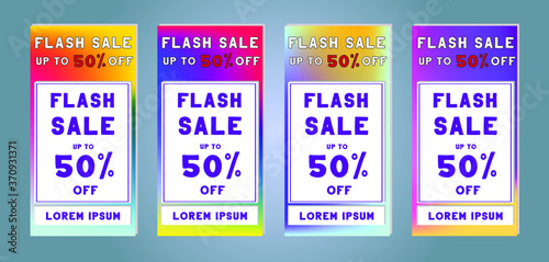 Modern promotion web banner for social media and mobile apps. Web stories templates
