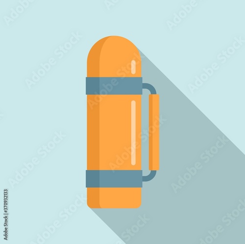 Survival thermos bottle icon. Flat illustration of survival thermos bottle vector icon for web design