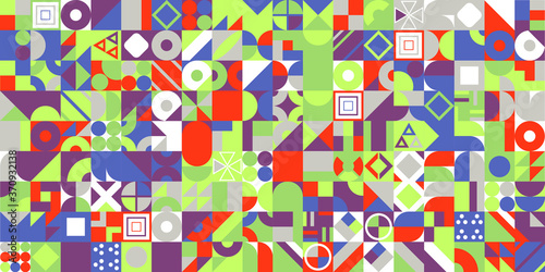 Abstract shapes compositions. Colorful Vector background