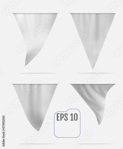 Flag or pennant mockup. Vector