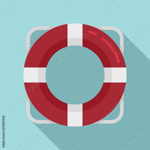 Survival life buoy icon. Flat illustration of survival life buoy vector icon for web design