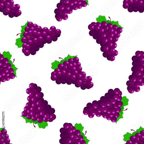 simple vector eps seamless pattern background from illustration of a grape on a white background