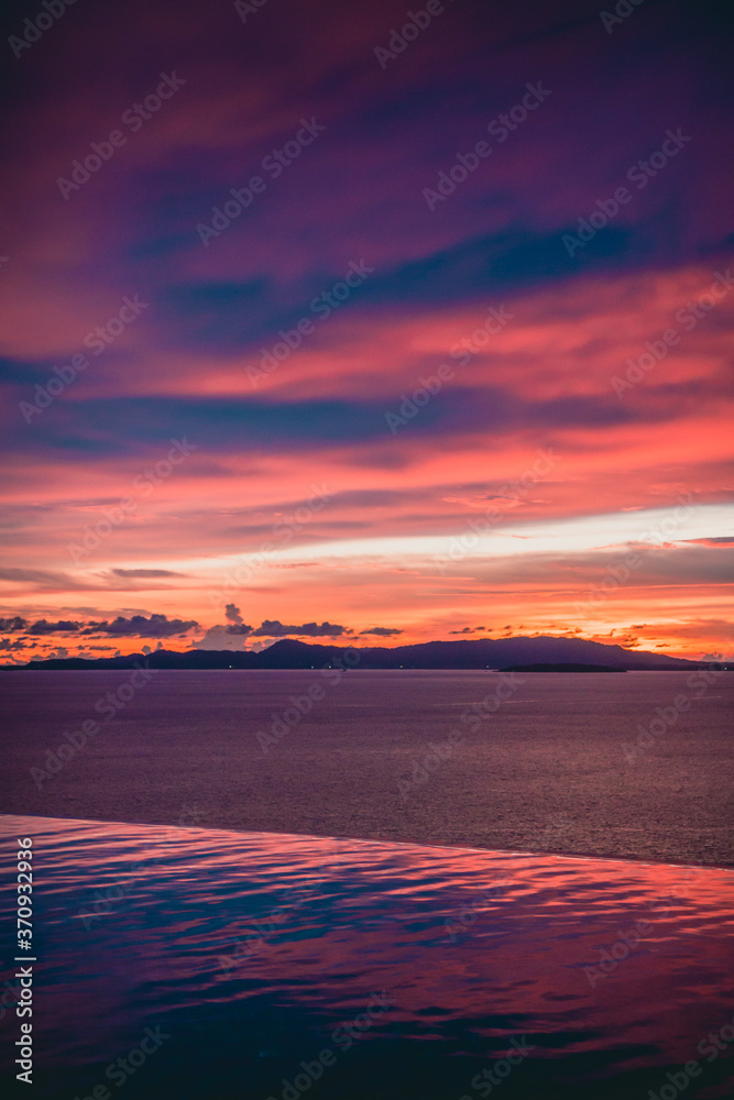 Sunset view in Koh Yao Yai, island in the Andaman Sea between Phuket and Krabi Thailand