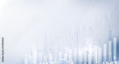 City background architectural with drawings of modern for use web, magazine or poster vector design.