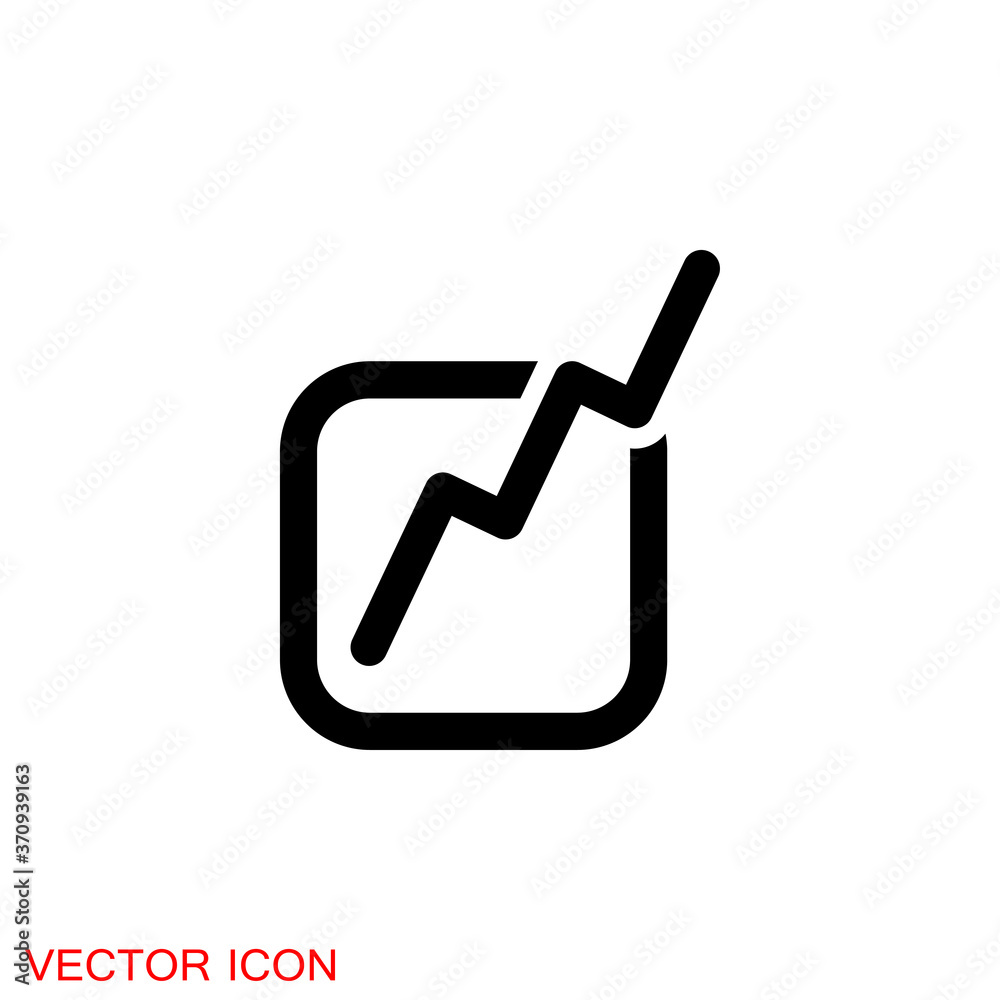 Chart icon vector growing graph icon illustration Chart icon vector growing graph icon illustration
