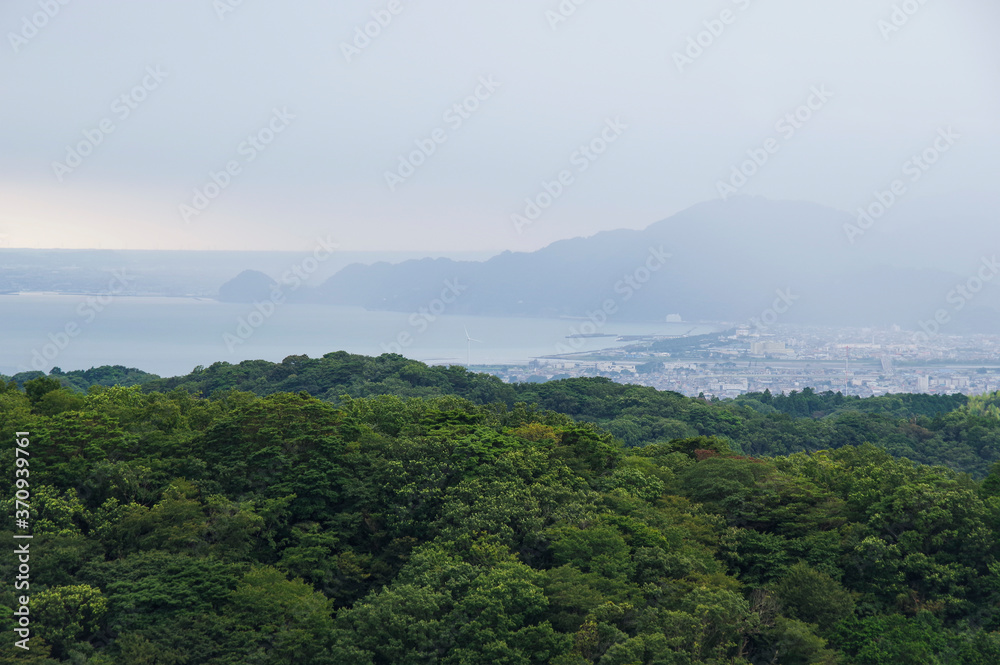 日本平から見る焼津の市街地