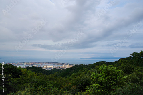 日本平から見る日本新三景の一つである三保の松原
