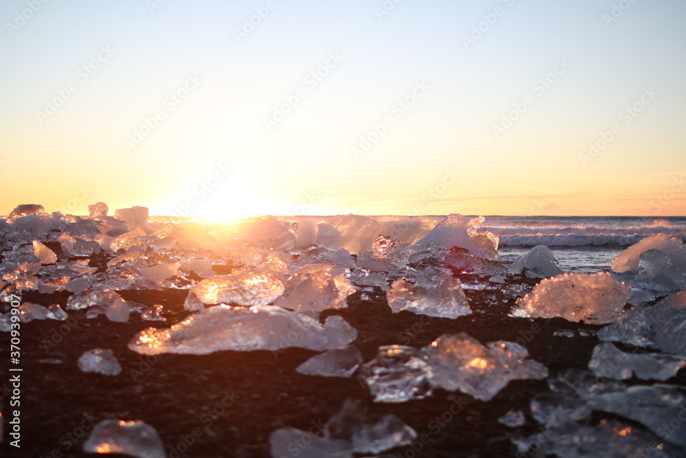 Iceland Sunrise Diamond Beach